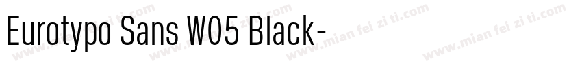 Eurotypo Sans W05 Black字体转换